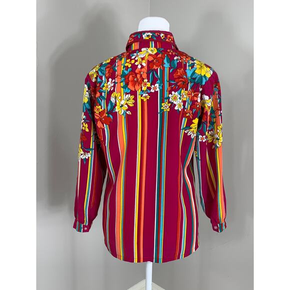 Vtg 90s Bold Shirt Supermodel BarbieCore Rockabilly Punk Girlie Western Retro 60 - Picture 5 of 12